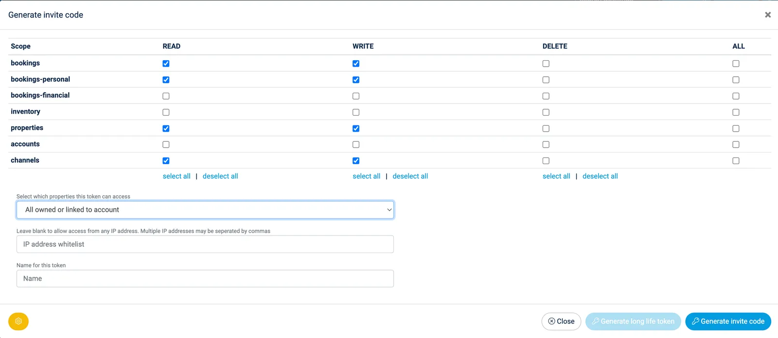 Droits API Beds24 pour Nowistay