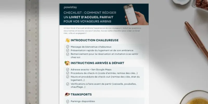 checklist pour livret d'accueil airbnb parfait