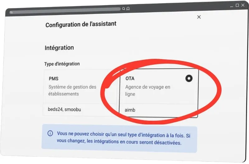Sélection de la configuration OTA