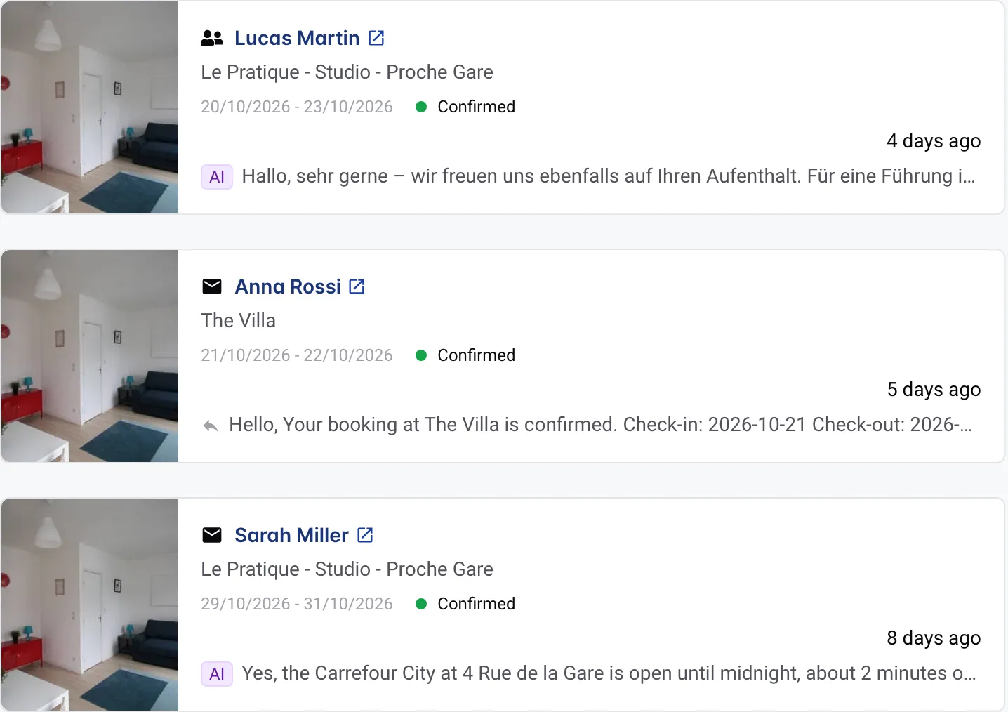 Replies on its own, on every channel