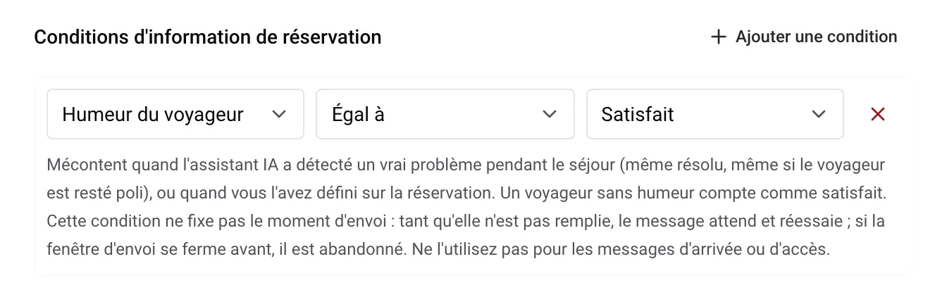 Des messages adaptés à l'humeur