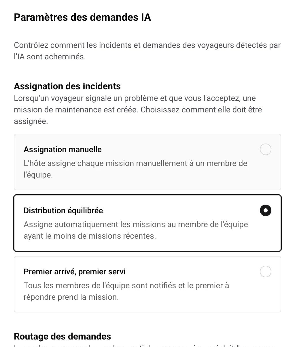 Les incidents vont à la bonne personne