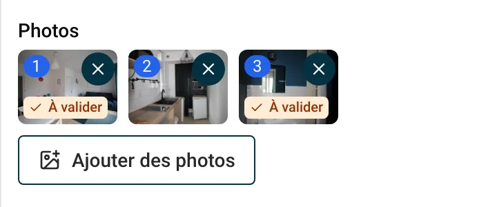 Une vignette de photo avec son badge À valider