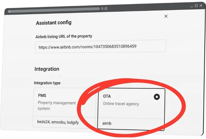 Selección de la configuración OTA