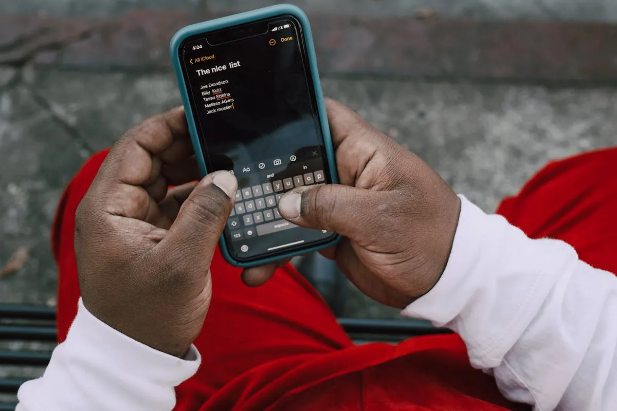 Guest using phone to access self check-in instructions