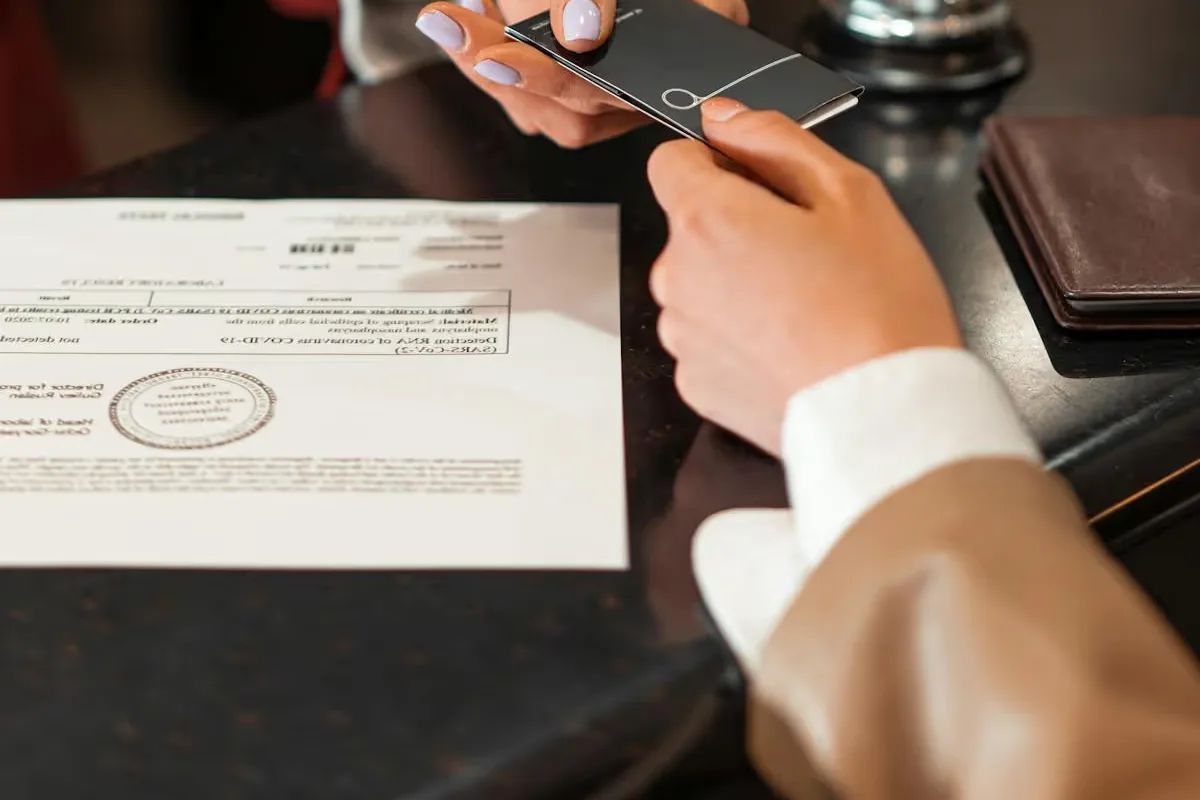 Check-in accogliente in hotel senza l'attrito della cauzione